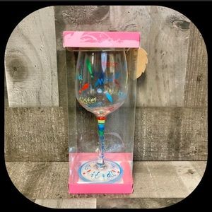 Women Do It All! De-Lite Hand Painted Wine Glass